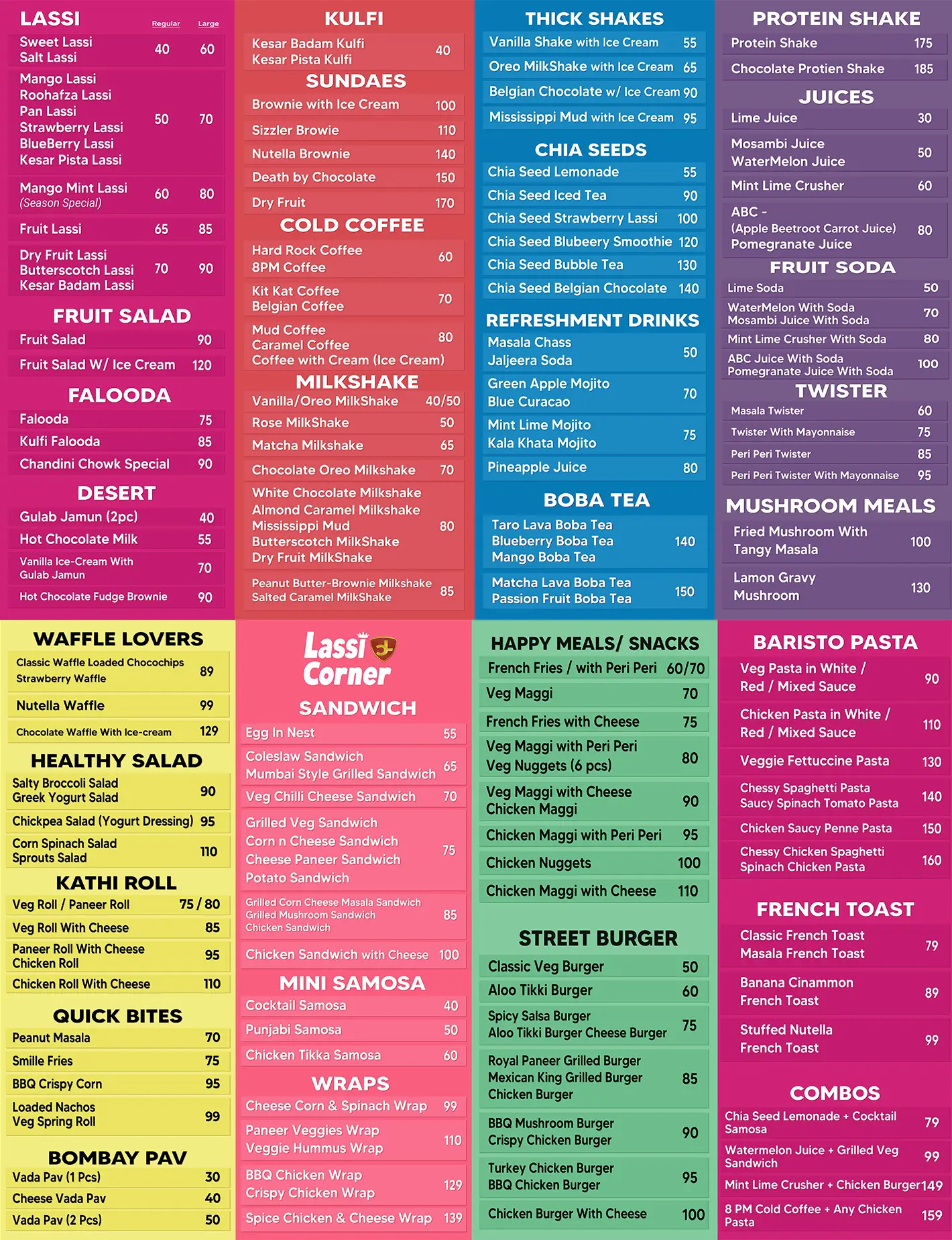 Lassi Corner Menu Banner